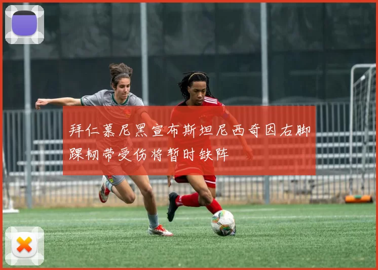 拜仁慕尼黑宣布斯坦尼西奇因右脚踝韧带受伤将暂时缺阵